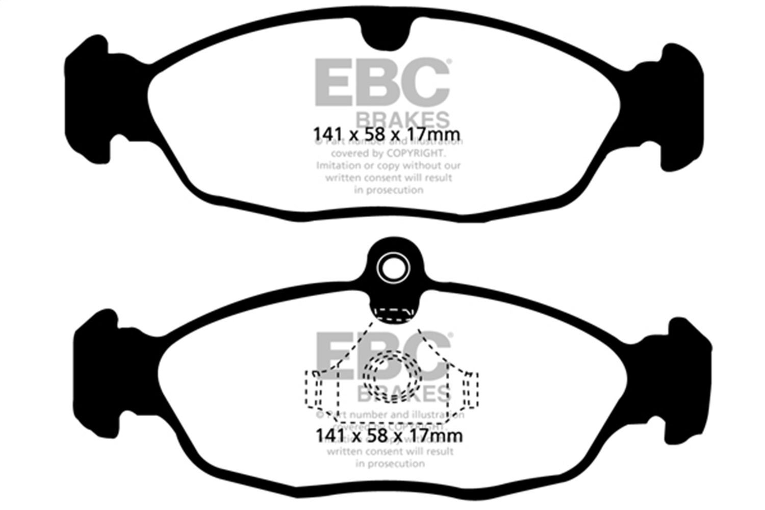 Ebc Brakes Dp31198c Redstuff Ceramic Low Dust Brake Pads   Redstuff Ceramic Low