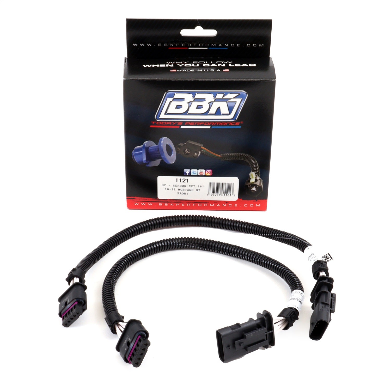 Bbk Performance 1121 O2 Sensor Wire Extension Harness Fits 18-23 Mustang Bbk