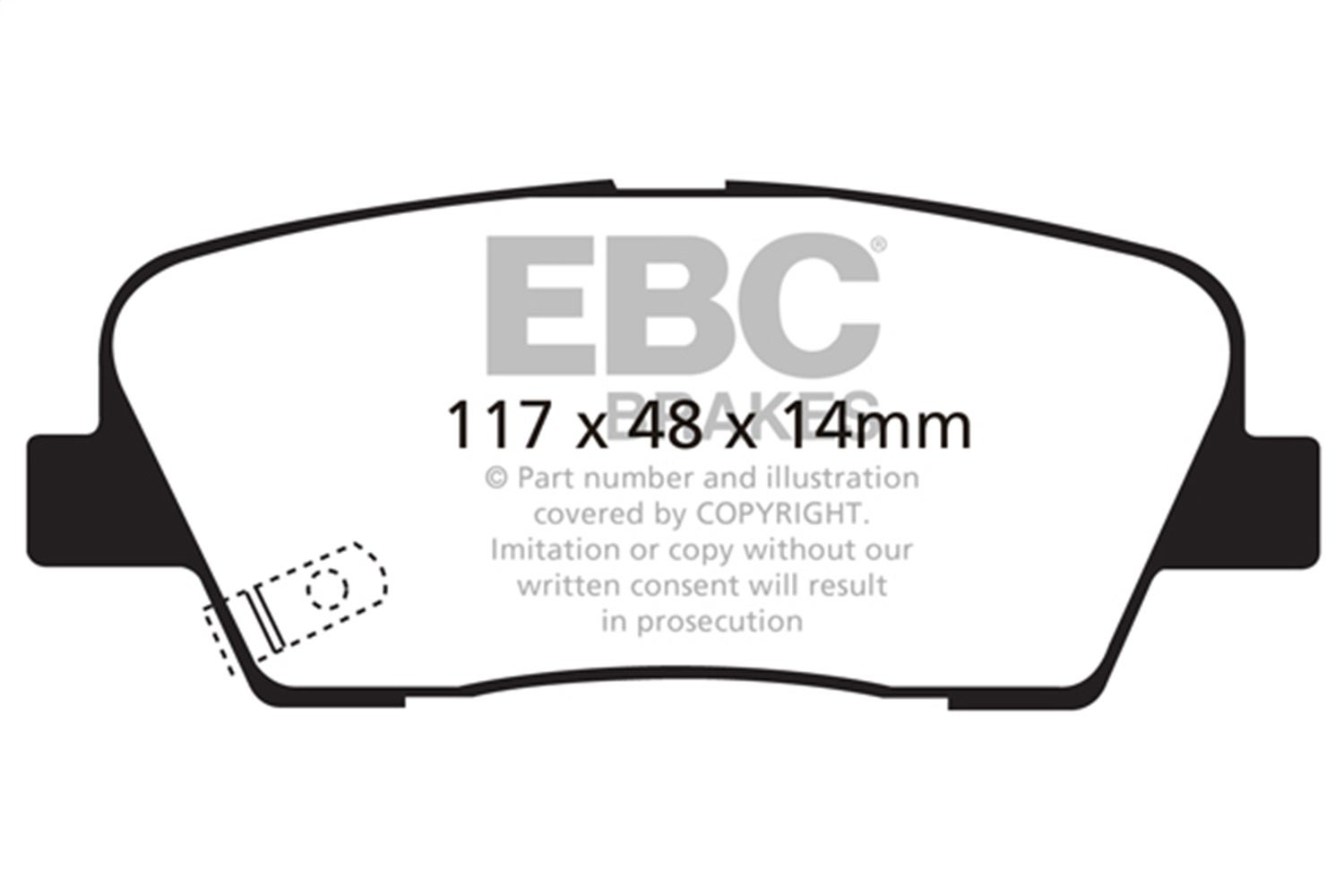 Ebc Brakes Dp41806r Yellowstuff Street And Track Brake Pads   Yellowstuff Street