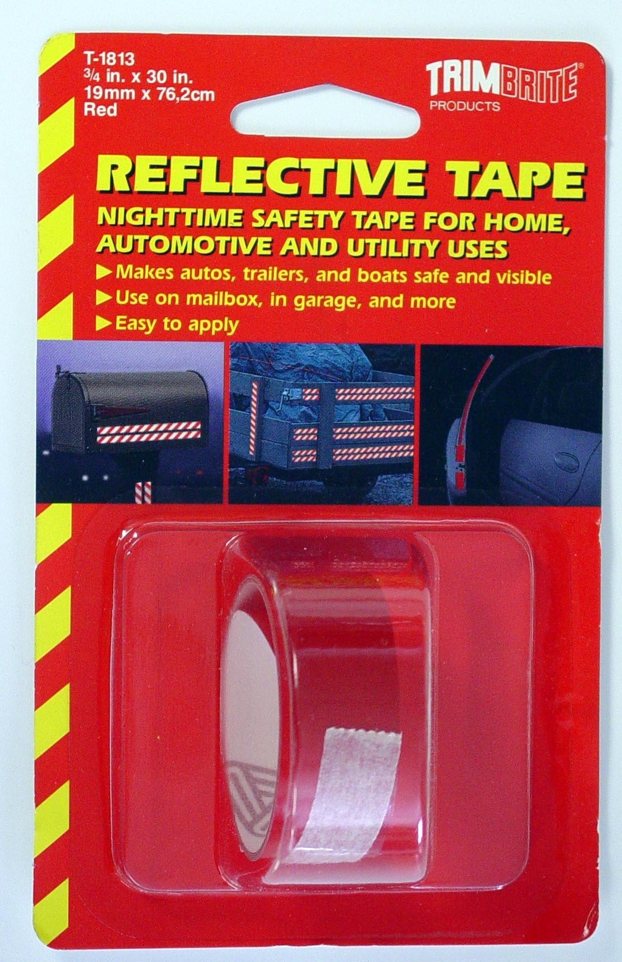 Trimbrite T1813 Reflective Tape3/4X24 Red   Reflective Tape3/4X24 Red