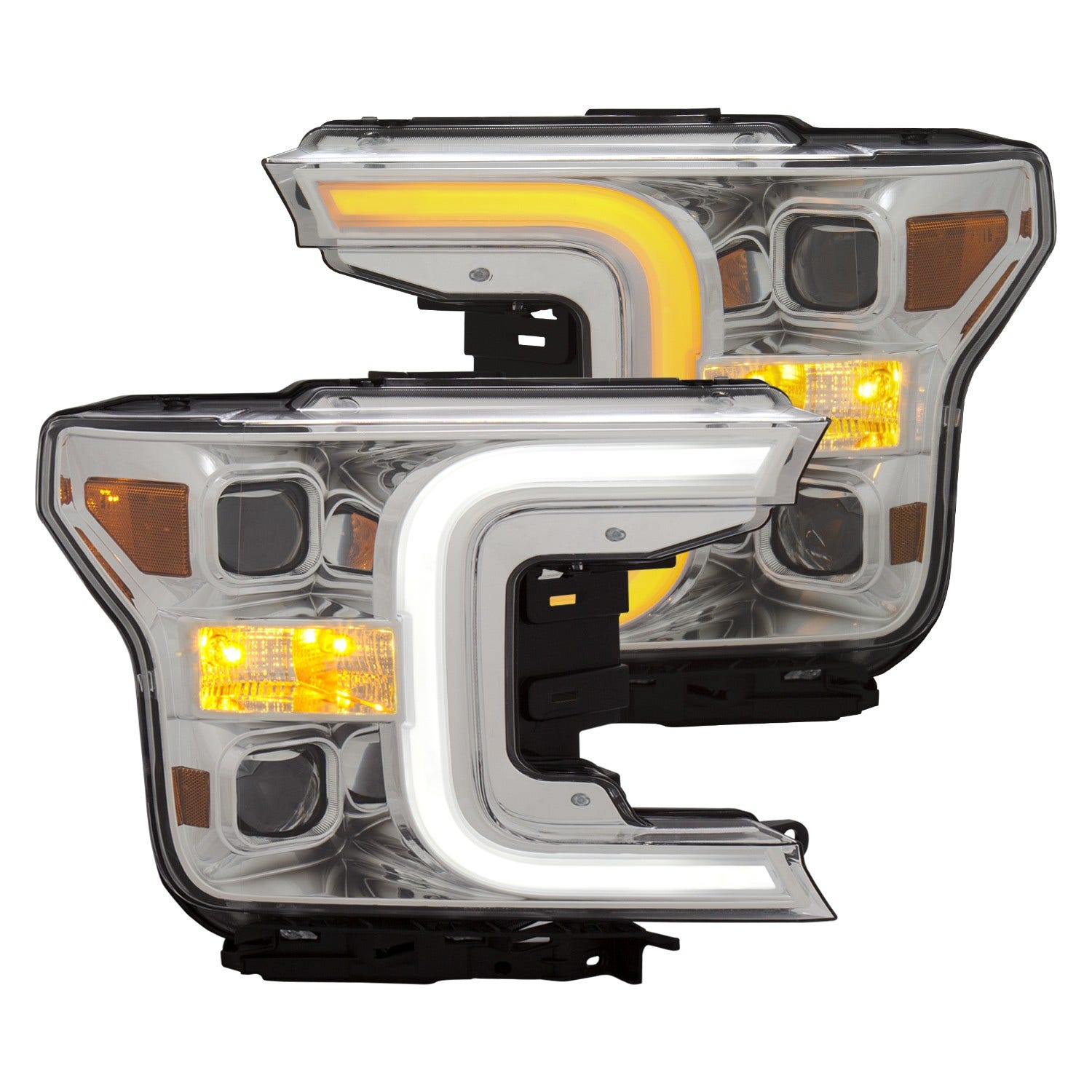 Anzo Usa 111399 Projector Headlight Set Fits 18-20 F-150   Projector Headlight