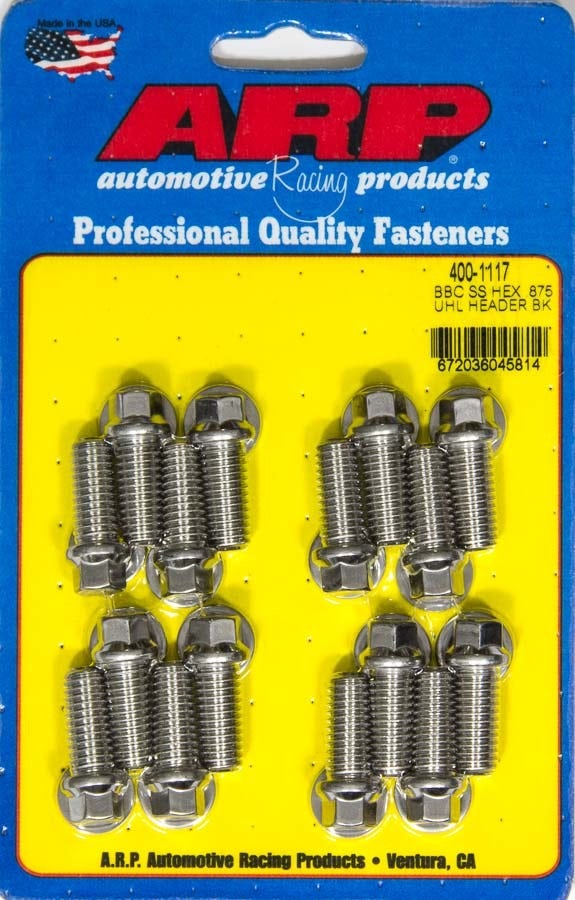 Arp 400-1117 Header Bolt Kit (6Pt.3/8 X .875 Uhl (16)) Arp  Header Bolt Kit