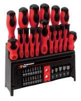 Performance Tool W1727 39-Piece Screwdriver Set With Rack   Screwdriver; Type -