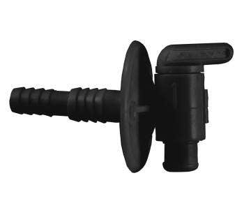 Jr Products 04-62415 Black Drain Cock (Dual Barbed)   Black Drain Cock (Dual