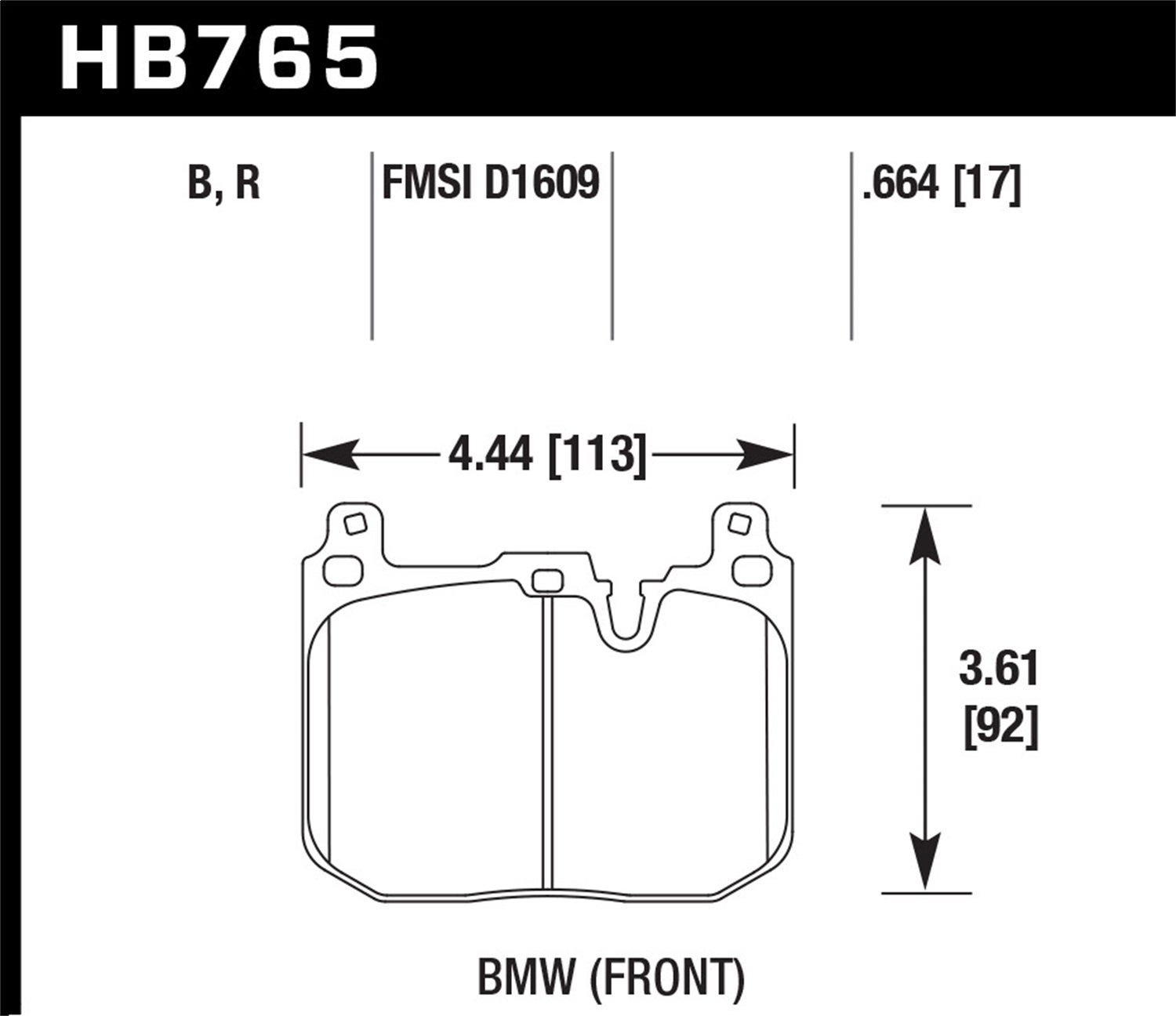 Hawk Performance Hb765z.664 Performance Ceramic Disc Brake Pad   Performance