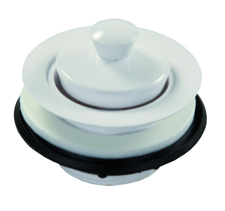 Jr Products 95095 Strainer With Pop-Up Stopper - White   Sink Strainer;