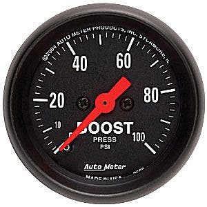 Autometer 2618 Z-Series Mechanical Boost Gauge Auto Meter Products  Gauge Boost
