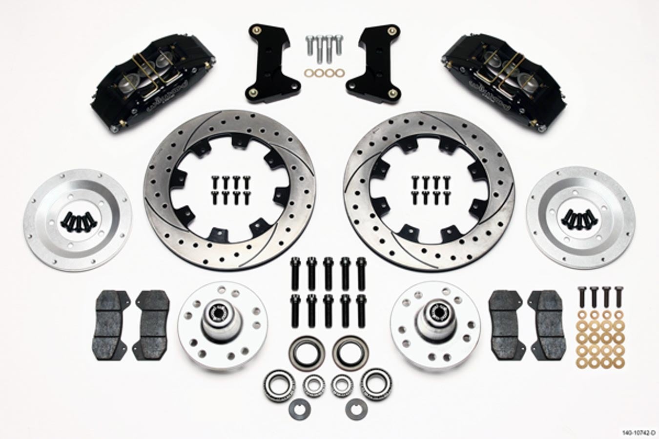 Wilwood 140-10742-D Front Disc Brake Kit (74-78 12.19In Drilled Rotor), 1 Pack
