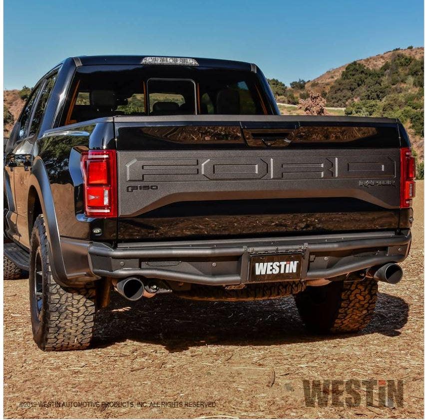Westin 58-82025 Textured Black Outlaw Rear Bumper Fits 2017-2020 F-150 Raptor