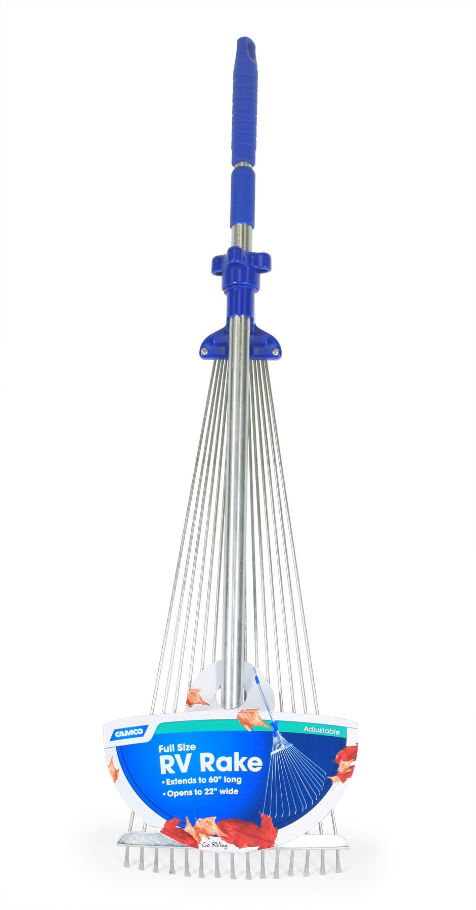 Camco Telescopic Collapsible Rake - Expands To 60" Long With 22" Width Rake