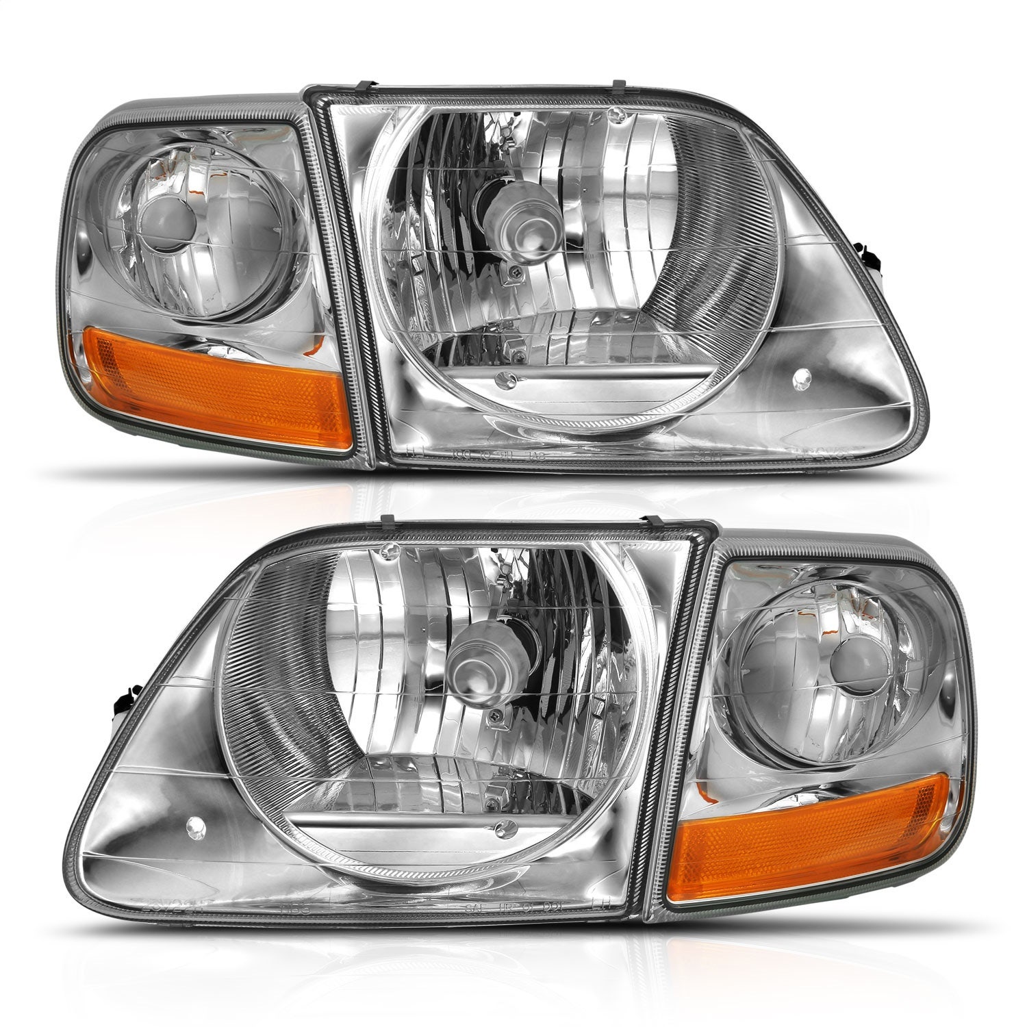 Anzo Usa 111438 Crystal Headlight Set Fits 97-03 F-150   Crystal Headlight Set