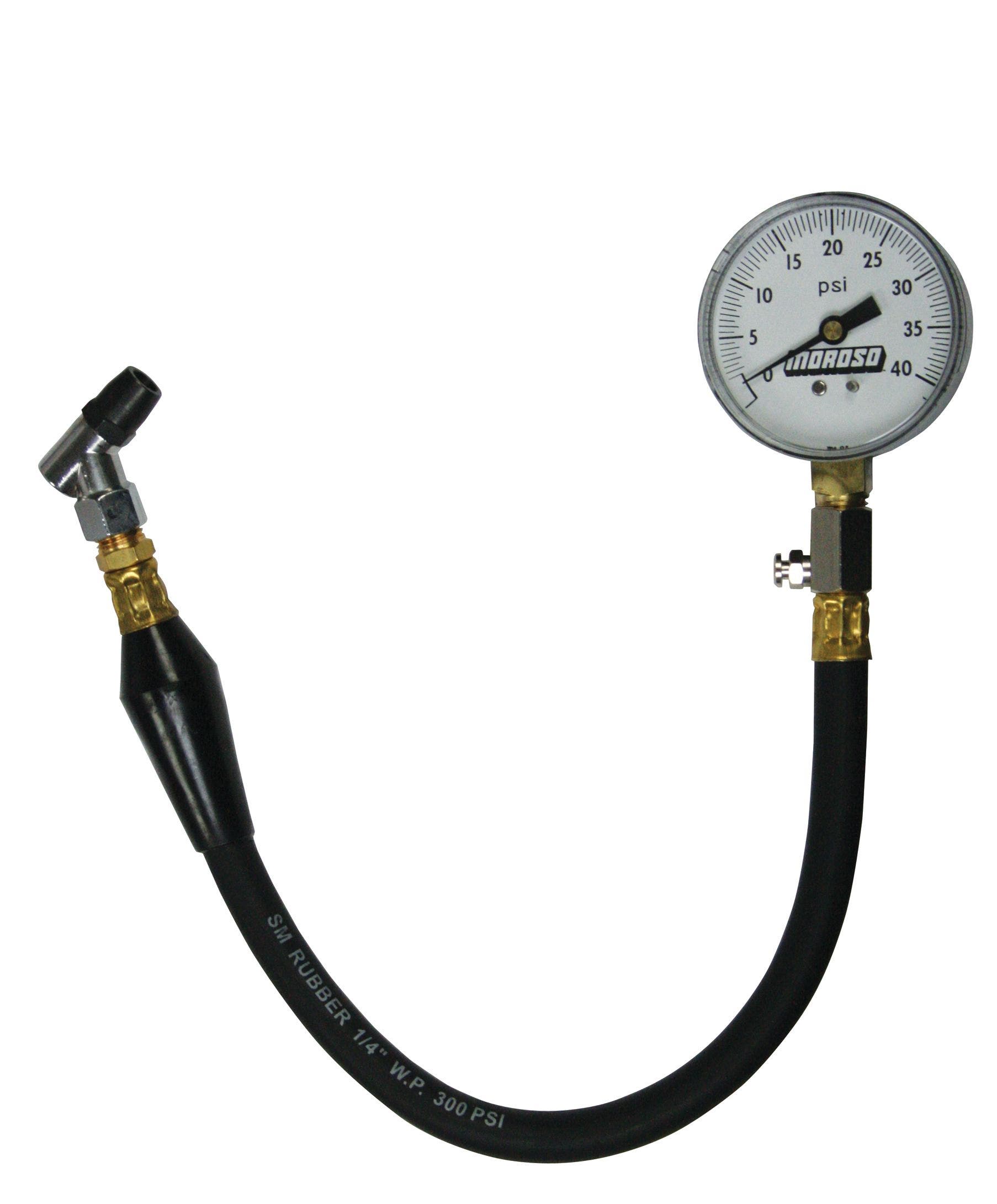 Moroso 89555 0-40 Lbs. Tire Gauge  Performance  Tire Pressure Gauge; Diameter
