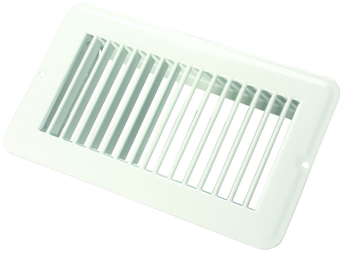 Jr Products 02-28945 Undampered Floor Register - 4" X 8", White   Heating/