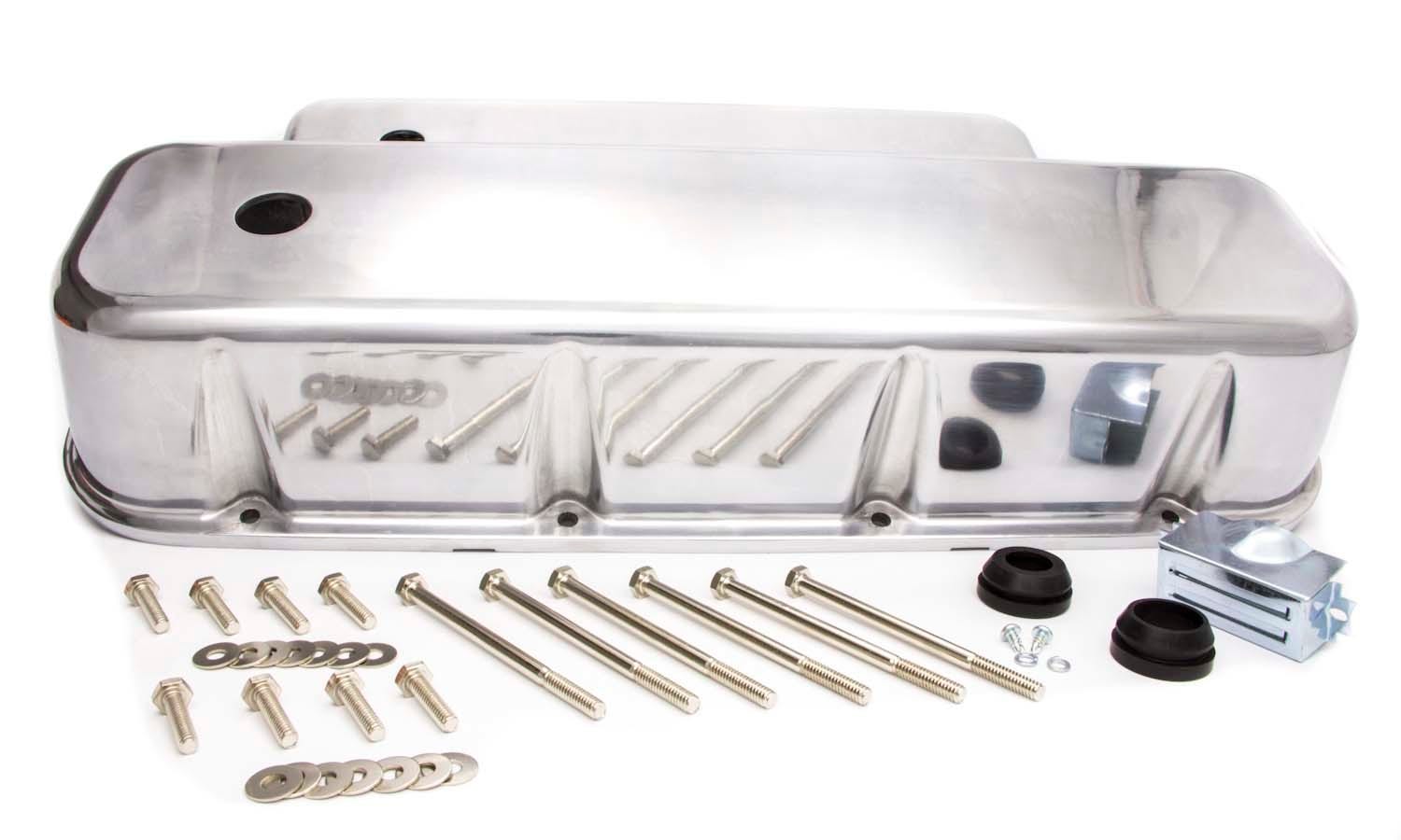 Racing Power Company R6330-2 Tall Plain Polished Aluminum Valve Cover For Big