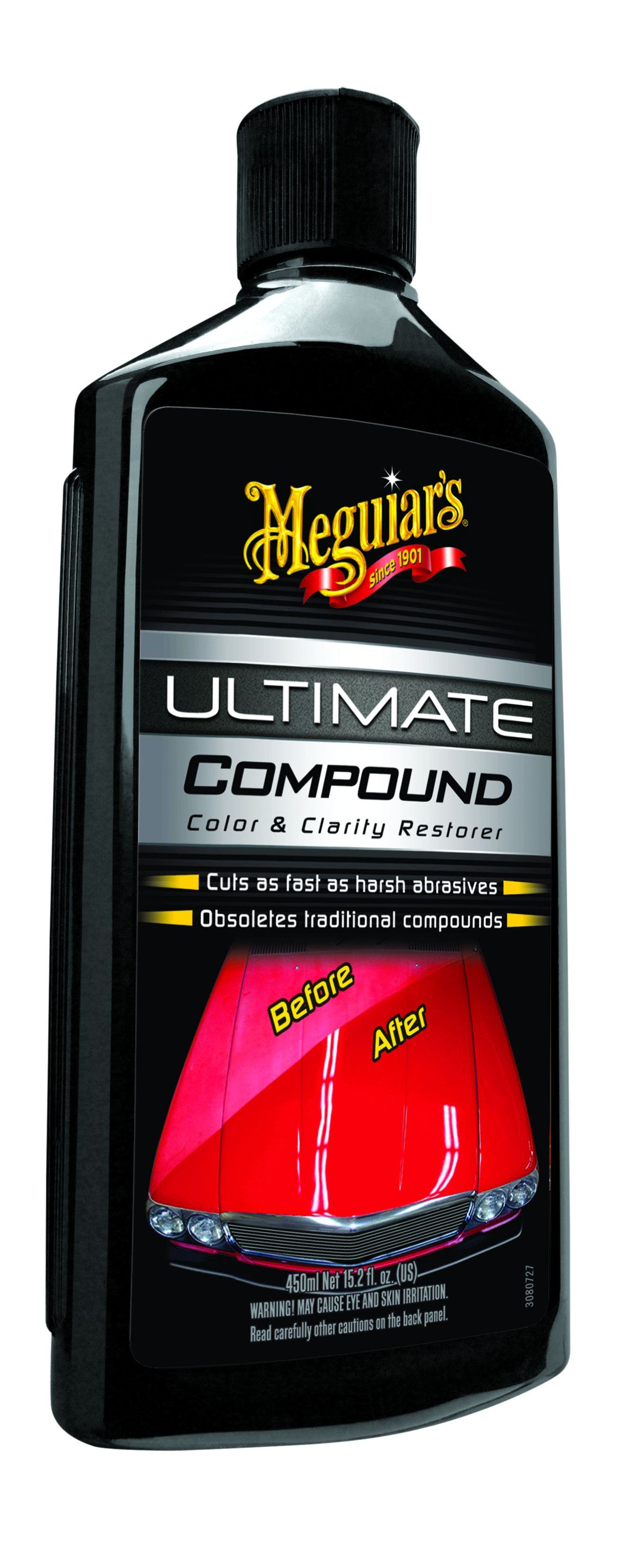 Meguiar's G17216 Ultimate Compound - 15.2 Oz. With 3 Amazon Basics Thick