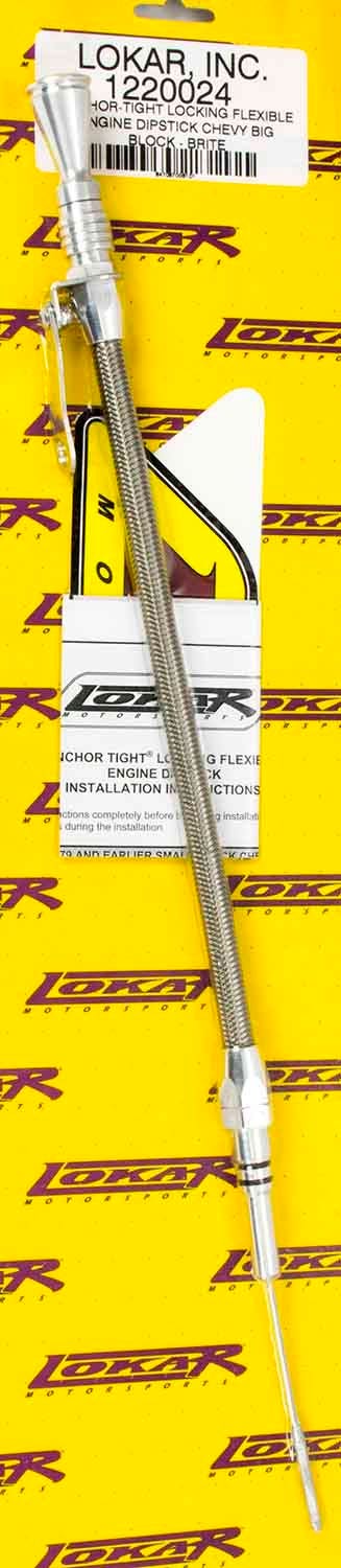 Lokar 1220024 Anchor-Tight Brite Flexible Engine Dipstick With Lock For Chevy