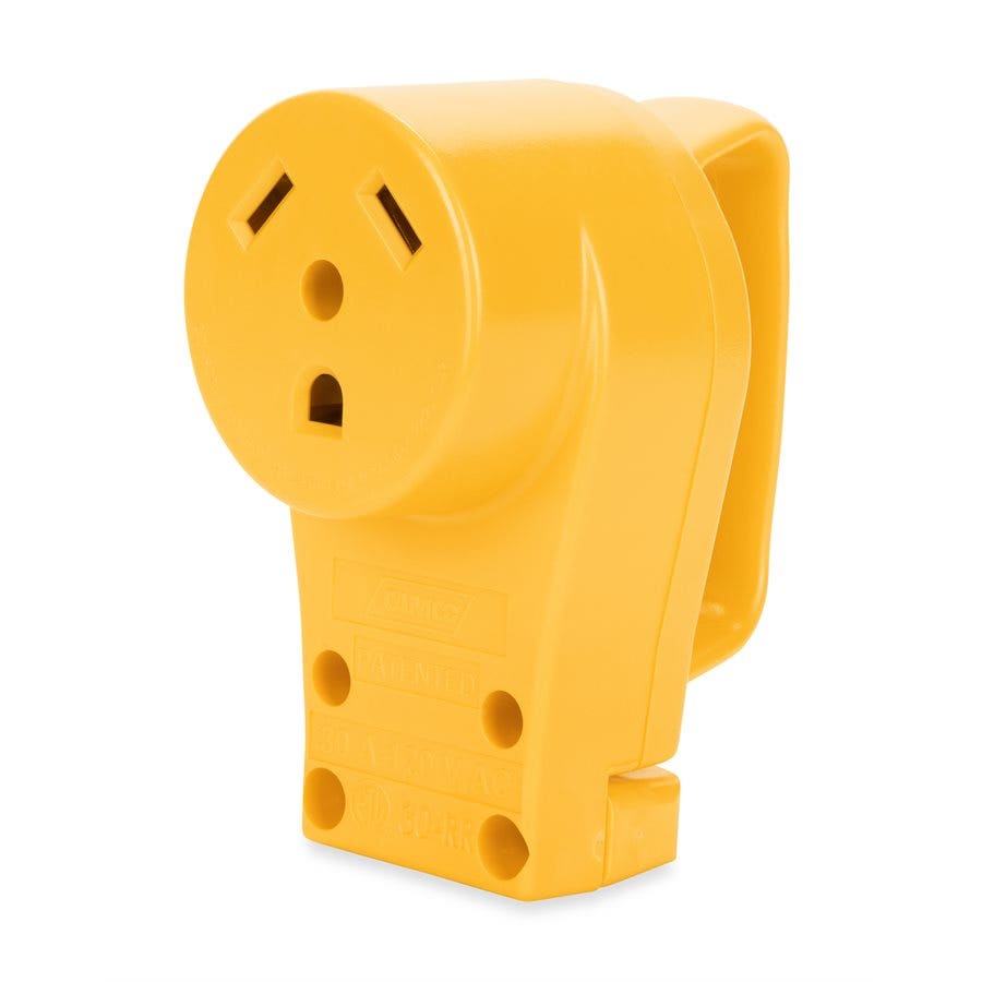 Camco 55343 30 Amp Female Replacement Receptacle , Yellow   Power Cord Adapter