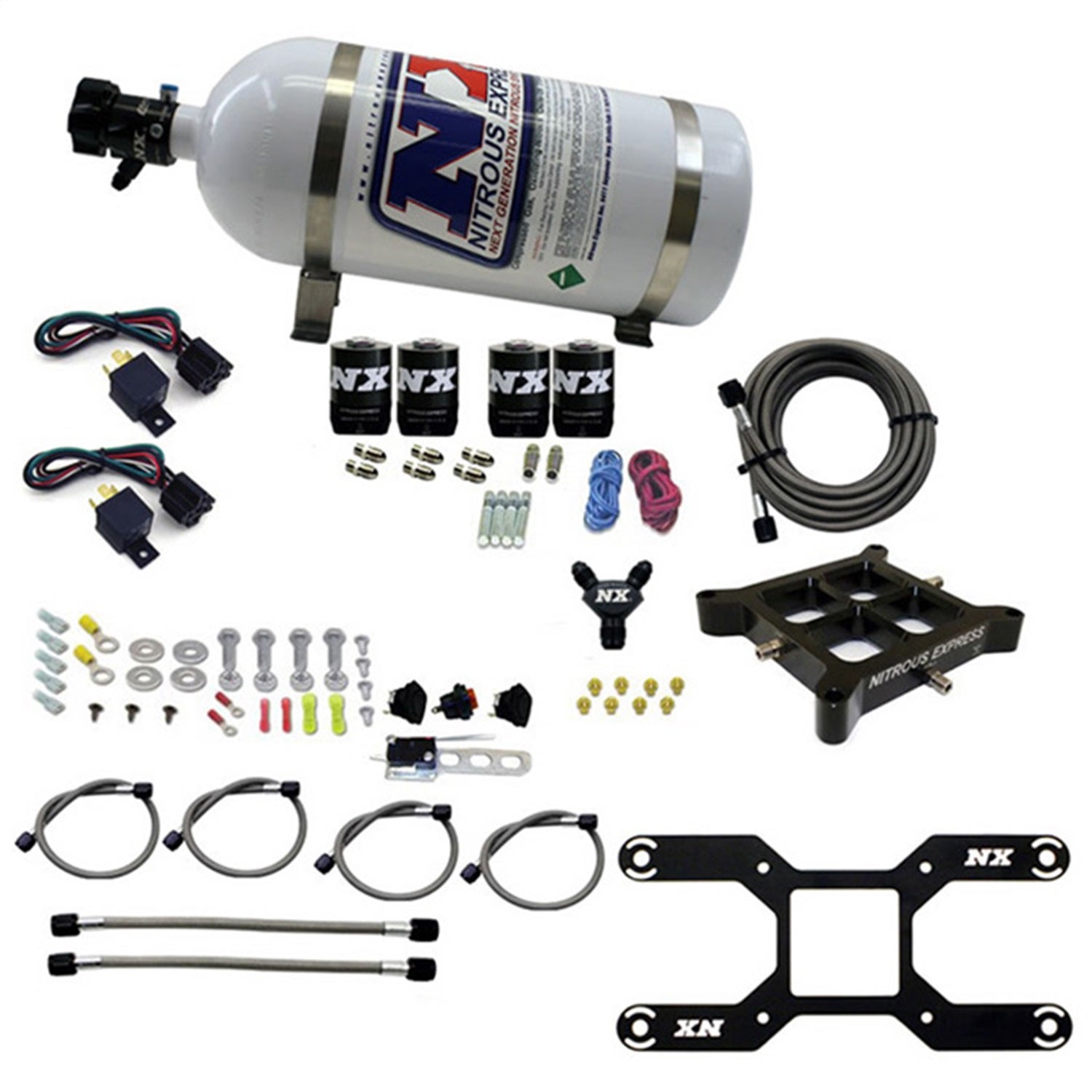 Nitrous Express 66042-10 Dual Stage Billet Crossbar Plate System   Dual Stage