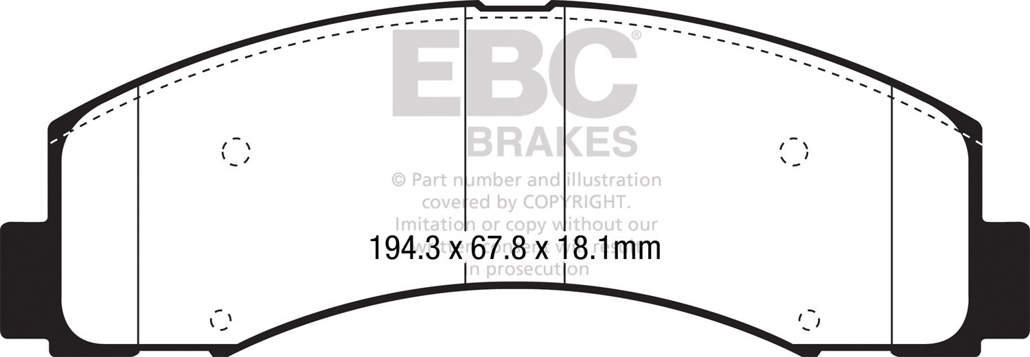 Ebc Brakes Dp43088r Yellowstuff Street And Track Brake Pads   Yellowstuff Street