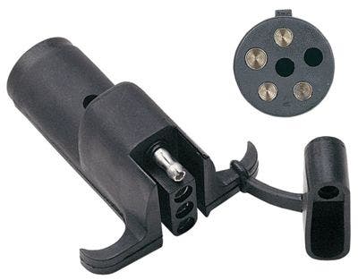 Husky Towing 30315 Adapter, 6Round To 4Flat  Towing  Adapter, 6Round To 4Flat