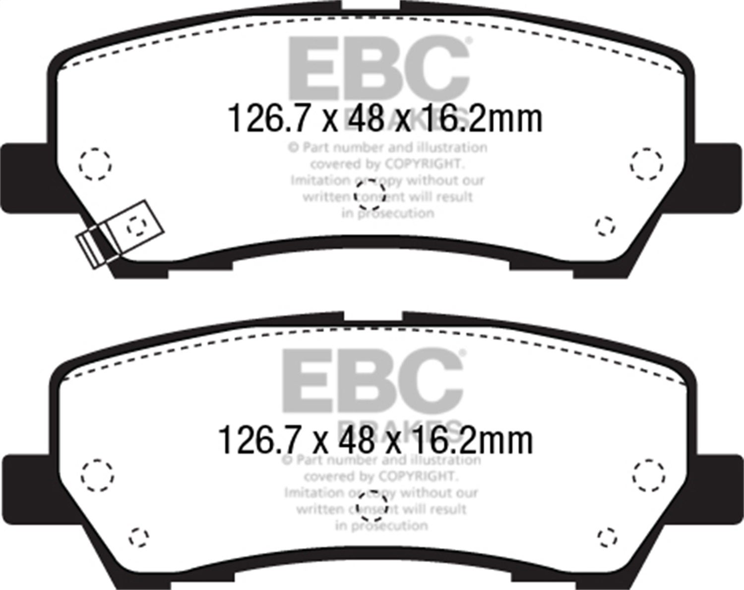 Ebc Brakes Dp33043c Redstuff Ceramic Low Dust Brake Pads Fits 15-23 Mustang