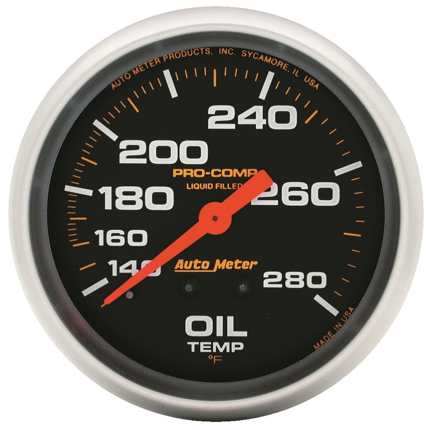 Autometer 5441 Pro-Comp Liquid-Filled Mechanical Oil Temperature Gauge Auto