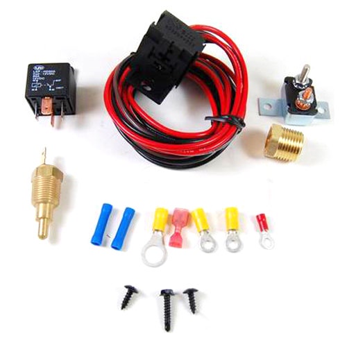 Racing Power R3101 Electric Fan Thermostat Kit (Hd On At 200 Deg, Off At 185