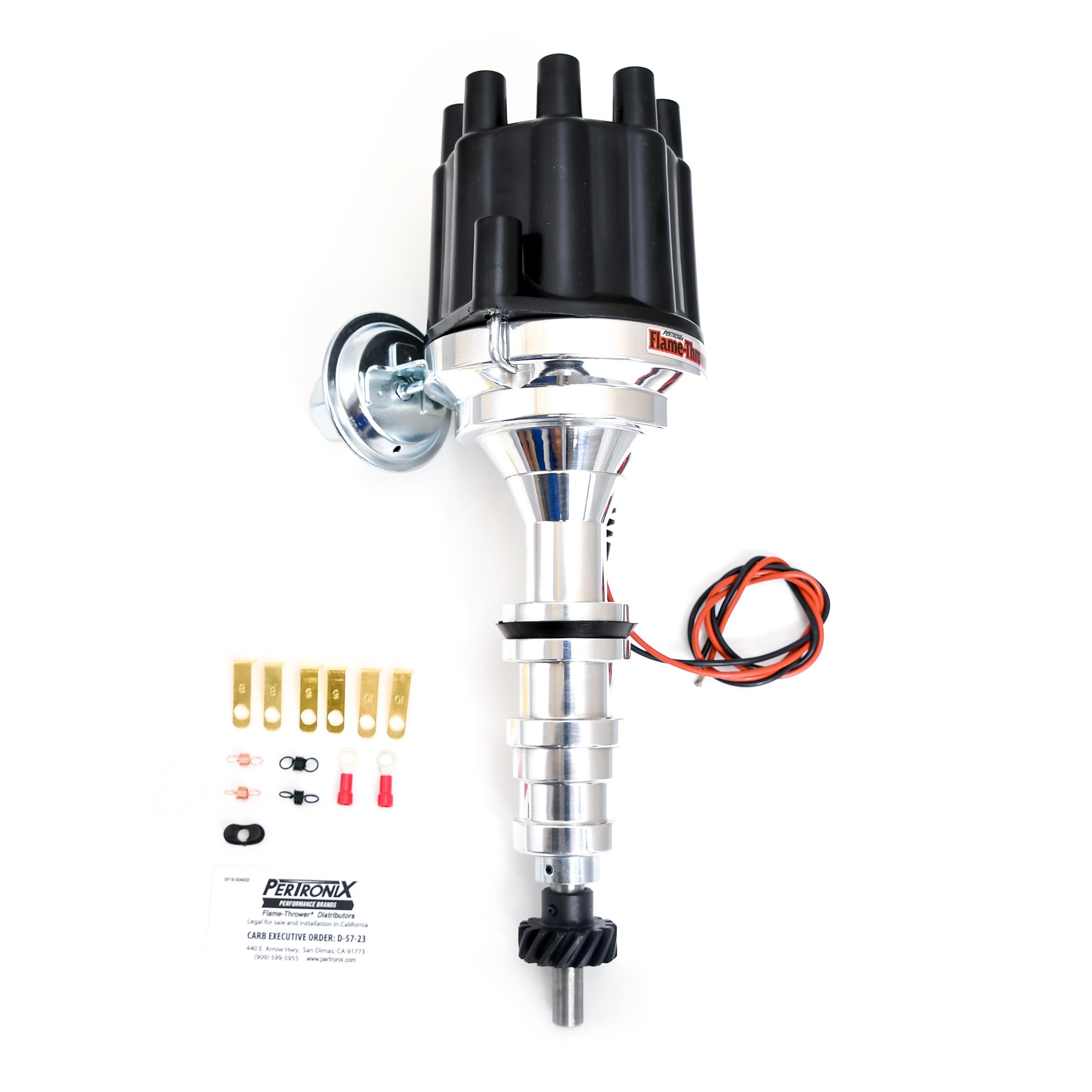 Pertronix D7133700 Flame-Thrower Vacuum Advance Black Cap Billet Electronic