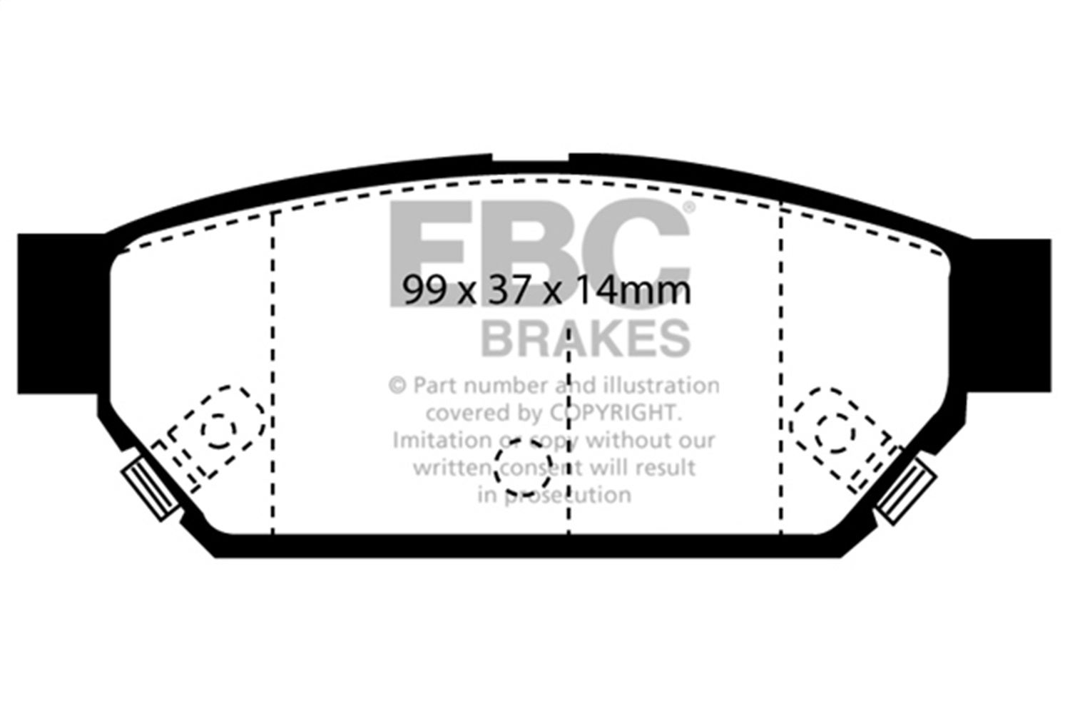 Ebc Brakes Dp4986r Yellowstuff Street And Track Brake Pads   Yellowstuff Street
