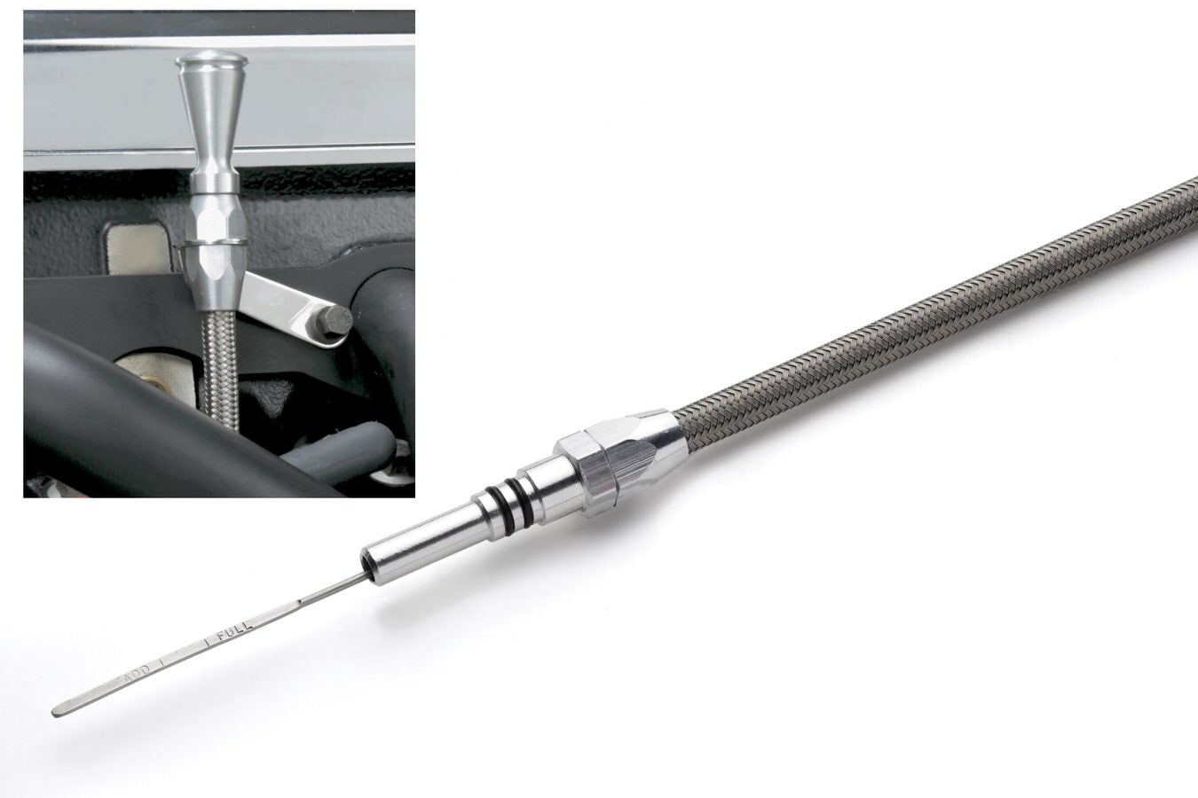 Lokar Ed-5013 Flexible Engine Dipstick For 302 Ford   Flexible Engine Dipstick