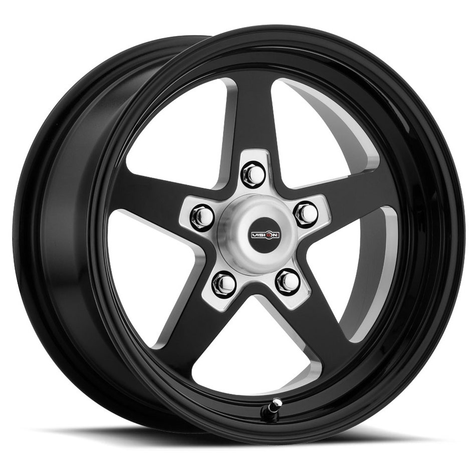 Vision 571 Sport Star Ii Gloss Black/Milled Wheel Finish (15 X 4. Inches /5 X
