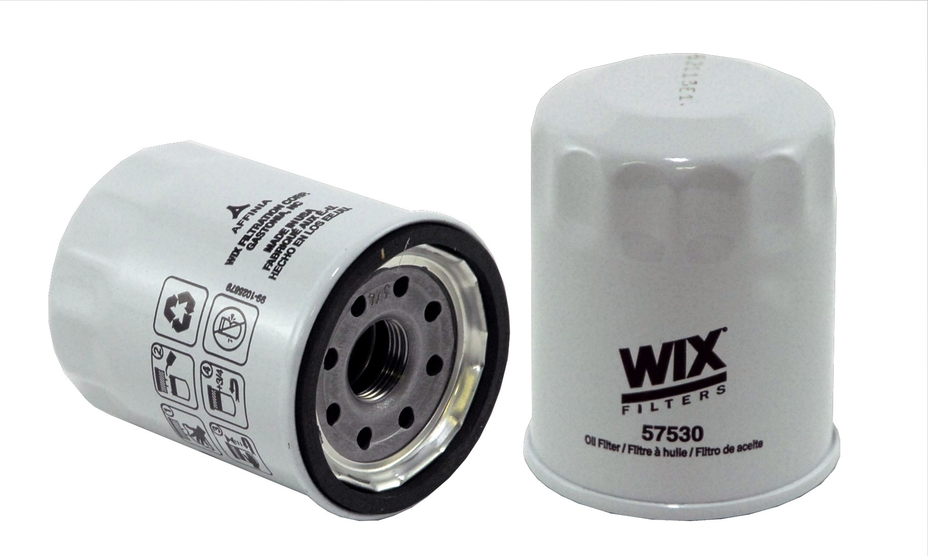 Wix Engine Oil Filter P/N:57530  Filters  Oil Filter; Type - Canister, Color -