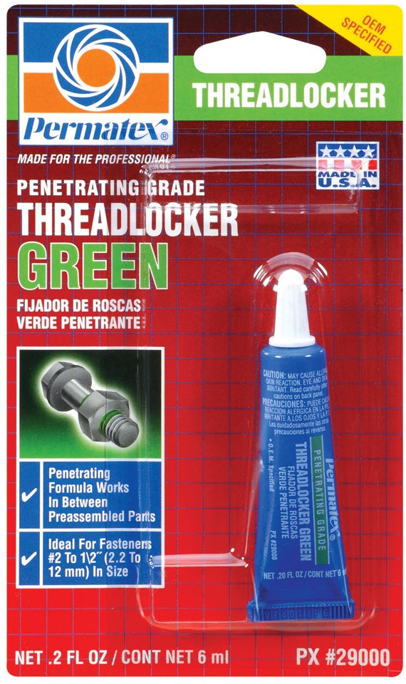 Permatex Threadlocker 6 Ml Green  Threadlocker 6 Ml Green