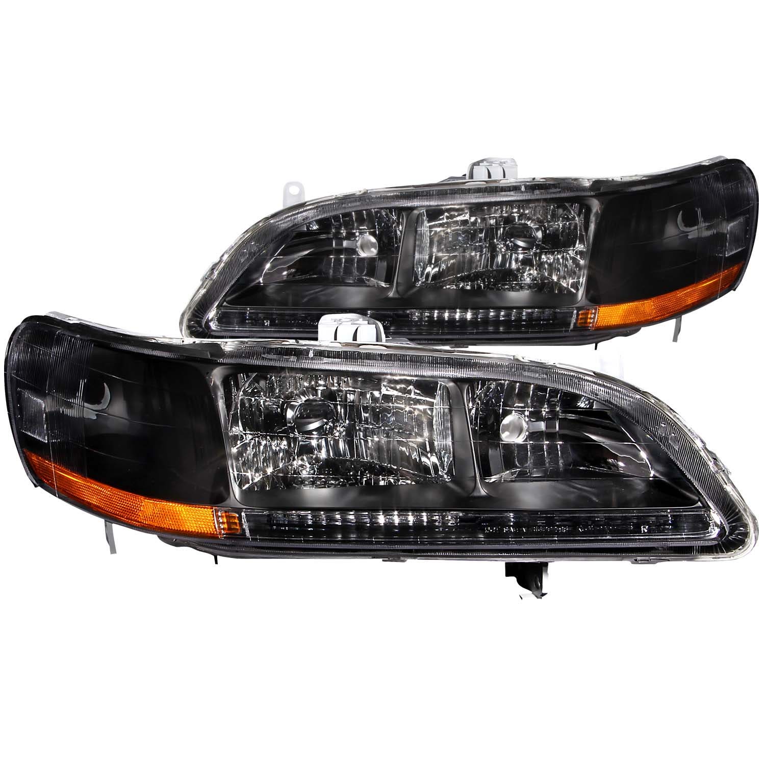 Anzo Usa 121052 Crystal Headlight Set Fits 98-02 Accord Anzo 121042 Headlight