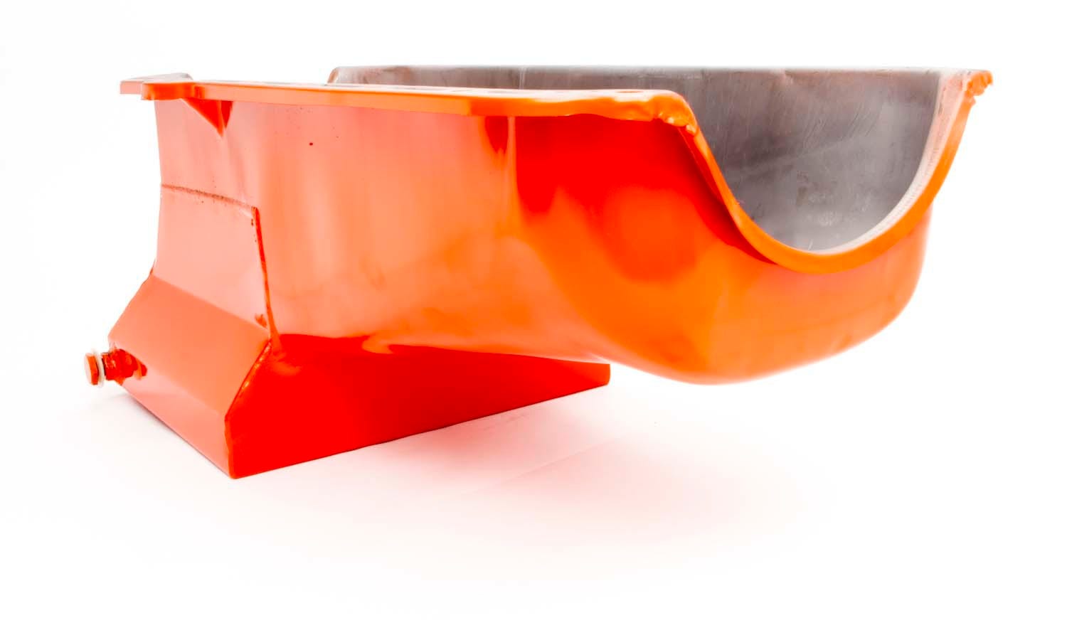 Racing Power R9731 Orange Chevy Drag Racing Oil Pan - Passenger Dipstick (7 Qts)