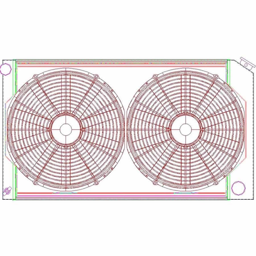 Griffin Radiator Cu-00008 Combounit, Fits: 71-74 Bel Air, 68-89 Bonneville,