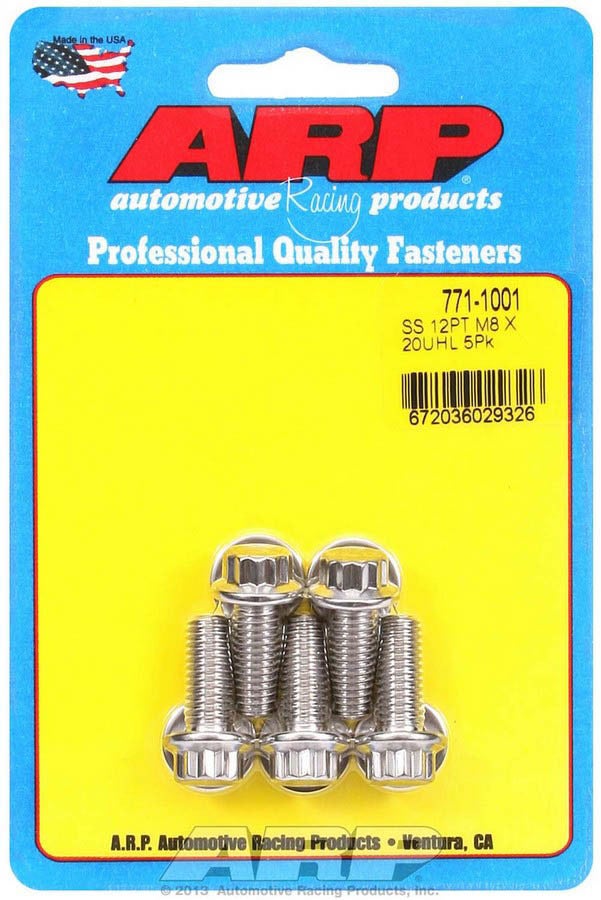 S/S Bolt Kit - 12Pt. (5) 8Mm X 1.25 X 20 S/S Bolt Kit - 12Pt. (5) 8Mm X 1.25 X