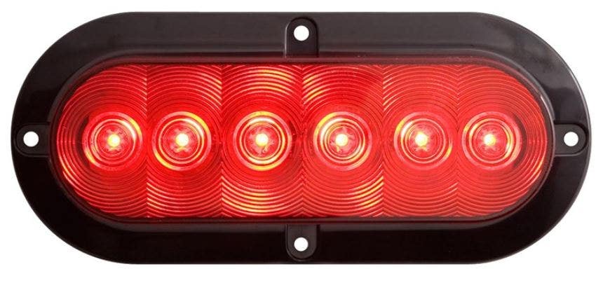 Optronics Stl12rk Red Lens 6" Oval Sealed Led Tail Light Kit   Red Lens 6  Oval