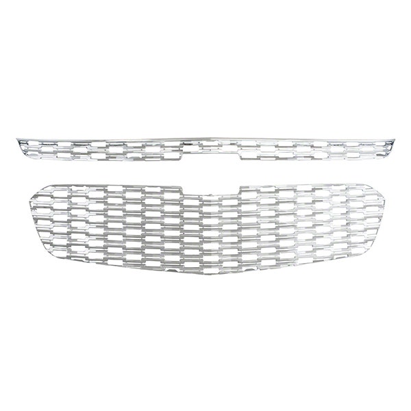 Fits 14-15 Chevy Malibu, All Models-Chrome Grille Overlay Cci  Grille Insert