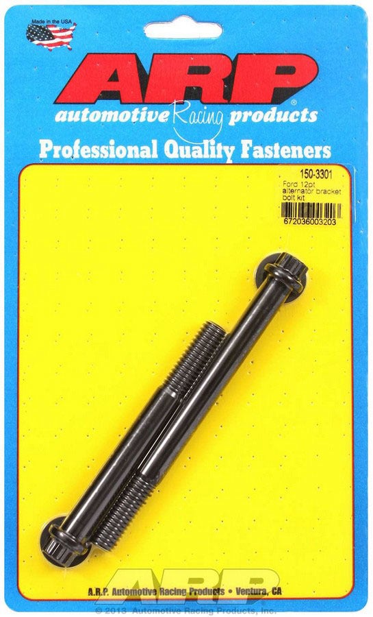 Arp 150-3301 Black Oxide 12-Point Alternator Bracket Bolt Kit For Ford 351W Arp