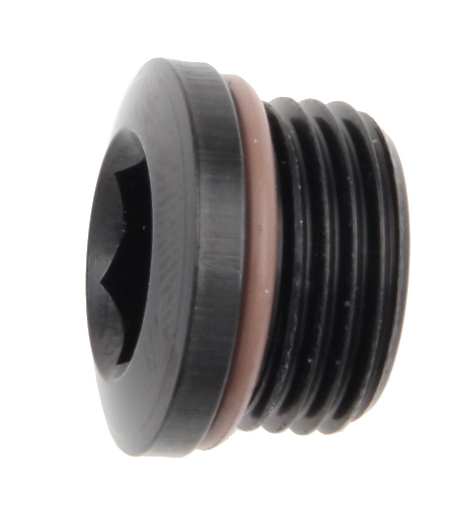 Fragola Performance Systems 481304-Bl #4 (7/16-20) Socket Hex Port Plug Black