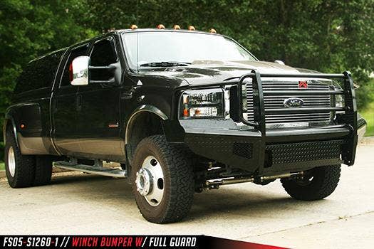 Fab Fours Fs05-S1260-1 Black Steel Front Ranch Bumper   Black Steel Front Ranch