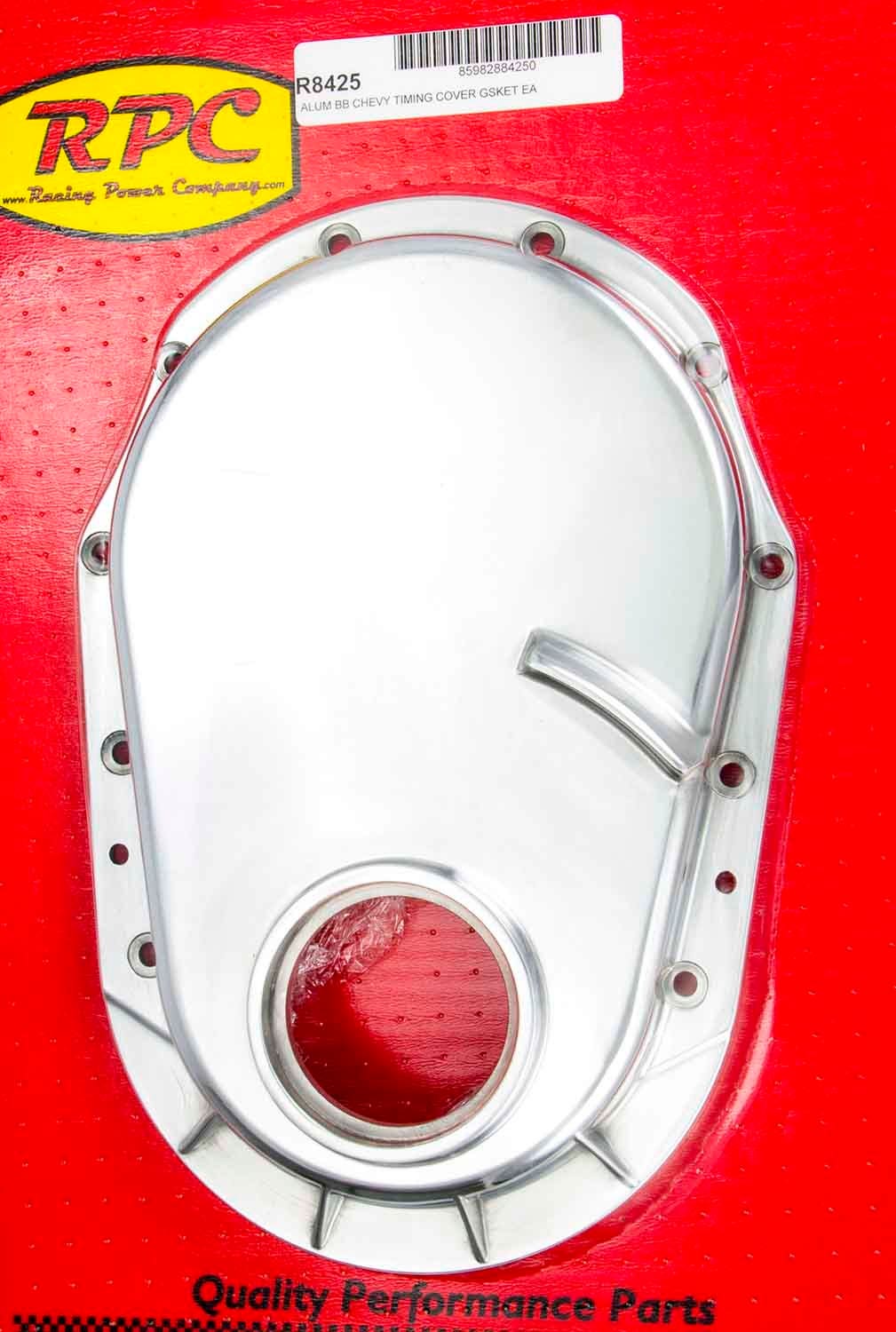 Racing Power Company R8425 Polished Aluminum Timing Chain Cover For Big Block