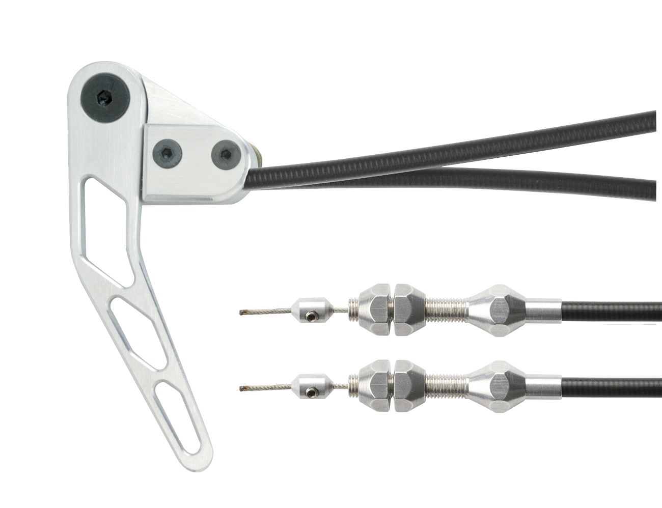 Lokar Hr-1100U Black Hood Release Cable With Black Housing   Black Hood Release