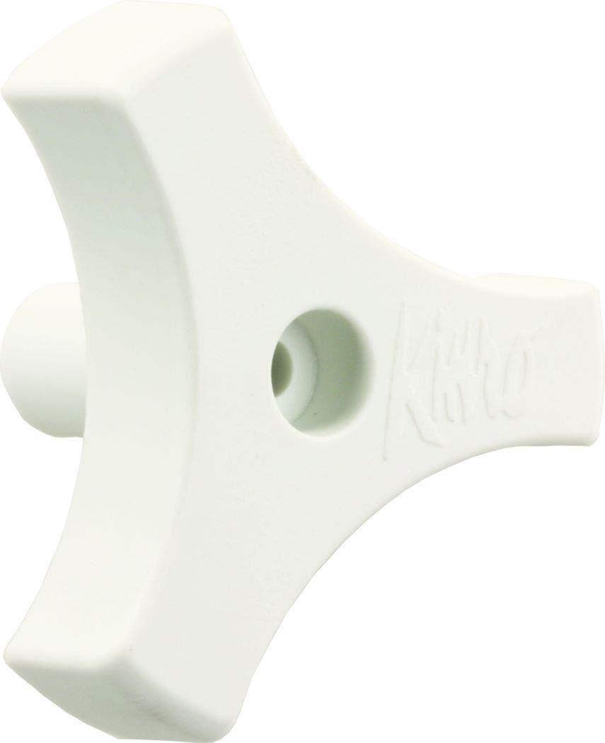 Jr Products 20165 Tri-Lug Window Knob - 9/16", White   Window Crank Knob; Color