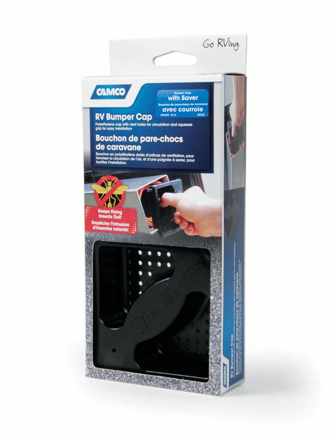 1Pk Bumper Cap No Insect   Bumper End; Color - Black, Material - Polyethylene