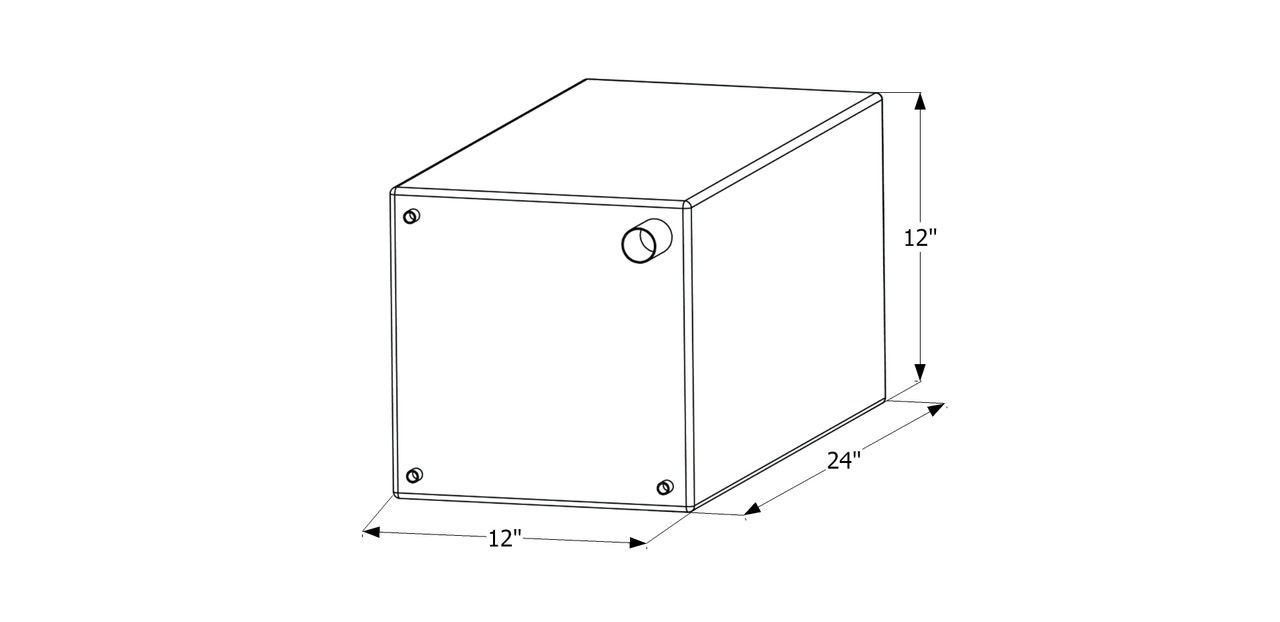 Fresh Water Tank  Wt2471  24X12x12 Fresh Water Tank  Wt2471  24X12x12