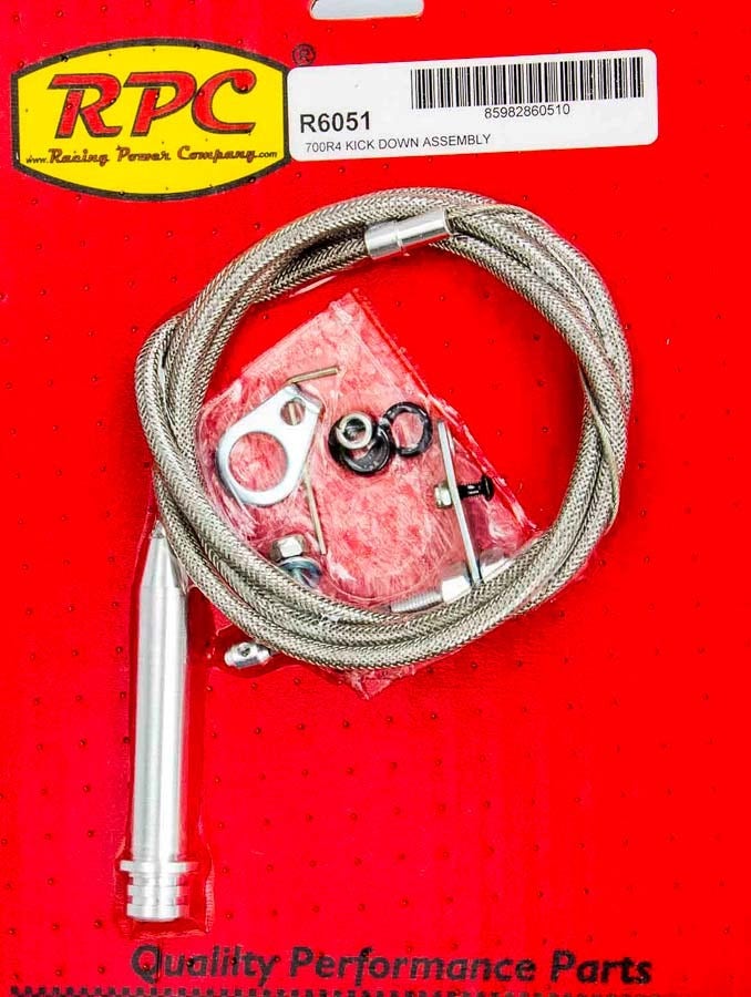 Racing Power Company R6051 Braided Stainless Transmission Kick Down Assembly