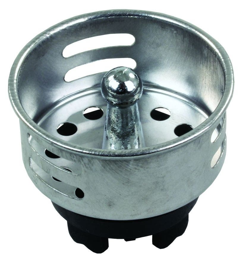 Jr Products 95005 Push-In Strainer Basket   Sink Strainer Basket; Color - Silver