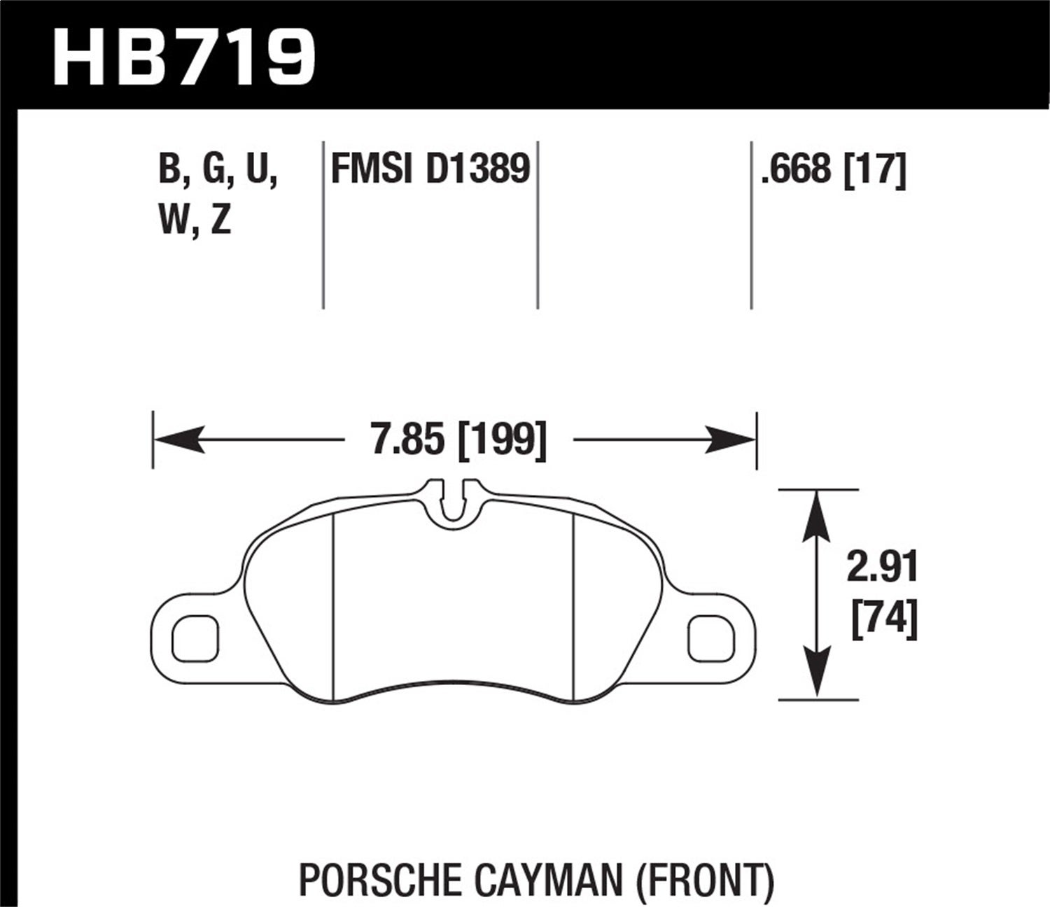 Hawk Performance Hb719b.668 Hps 5.0 Disc Brake Pad   Hps 5.0 Disc Brake Pad